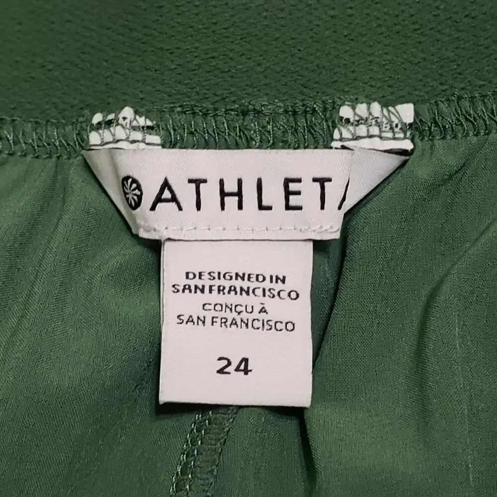 NWT Athleta Vienna Cargo Pant Green Plus Sz 24 Athleisure Travel Active Athletic